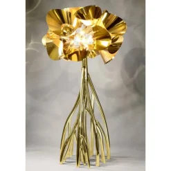 Pamono Mangrovia EM Floor Lamp in Galvanized Gold Aluminum by Barberini & Gunnell> Floor Lamps|Floor Lamps