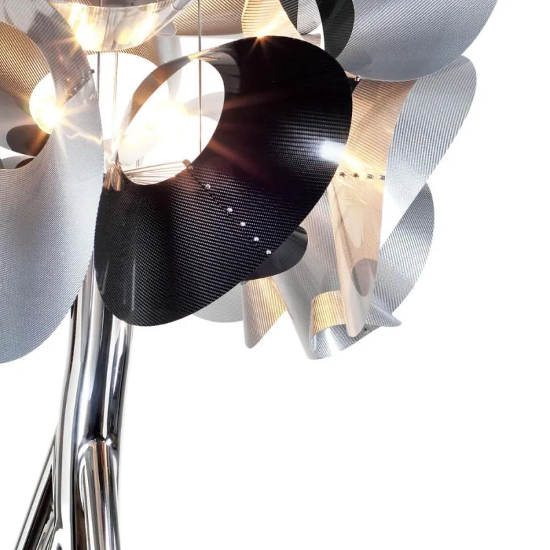 Pamono Mangrovia EM Floor Lamp in Galvanized Gold Aluminum by Barberini & Gunnell> Floor Lamps|Floor Lamps