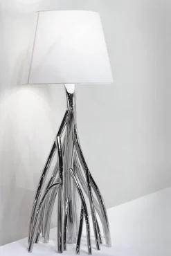 Outlet Pamono Mangrovia Floor Lamp in Colored Stainless Steel and Linen by Barberini & Gunnell