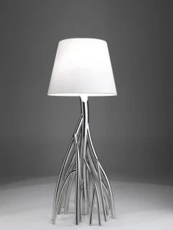 Outlet Pamono Mangrovia Floor Lamp in Colored Stainless Steel and Linen by Barberini & Gunnell