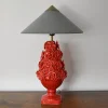Clearance Pamono Manises Flora Rojo Bermellón Lamp by Can Betelgeuse Studio