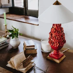 Clearance Pamono Manises Flora Rojo Bermellón Lamp by Can Betelgeuse Studio