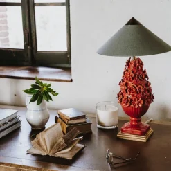 Clearance Pamono Manises Flora Rojo Bermellón Lamp by Can Betelgeuse Studio