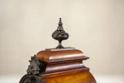 Pamono Mantel Clock in Walnut Case from Lenzkirch, 1890s><noscript><img width=
