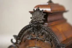 Pamono Mantel Clock in Walnut Case from Lenzkirch, 1890s><noscript><img width=
