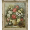 Pamono Manuela Bonati, Still Life of Flowers, 1890s, Oil on Canvas, Framed
