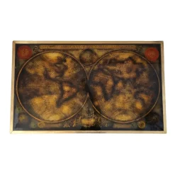 Pamono Map Coffee Table from Maison Jansen, France, 1970s> Coffee & Side Tables