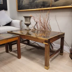 Pamono Map Coffee Table from Maison Jansen, France, 1970s><noscript><img width=