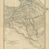 Pamono Map of Crossroads from Albania to Assyria, 1880> Wall Decor
