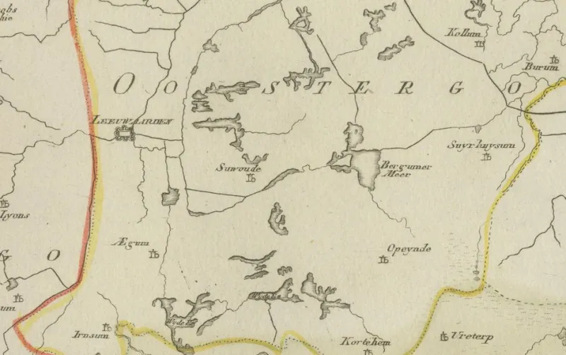 Pamono Map of Friesland Province by Von Reilly, 1791> Wall Decor