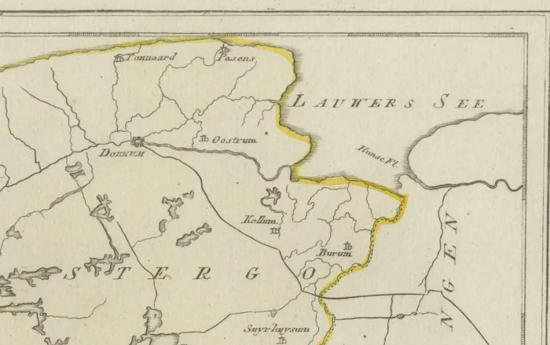 Pamono Map of Friesland Province by Von Reilly, 1791> Wall Decor