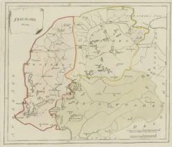 Pamono Map of Friesland Province by Von Reilly, 1791><noscript><img width=