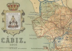 Best Pamono Map of Nautical Crossroads of the Atlantic and Mediterranean, 1901