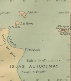 Pamono Map of Spanish Possessions in North Africa, 1903><noscript><img width=