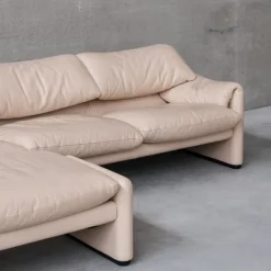 Pamono Maralunga Sofas and Armchairs by Vico Magisretti for Cassina, 1990s, Set of 5><noscript><img width=
