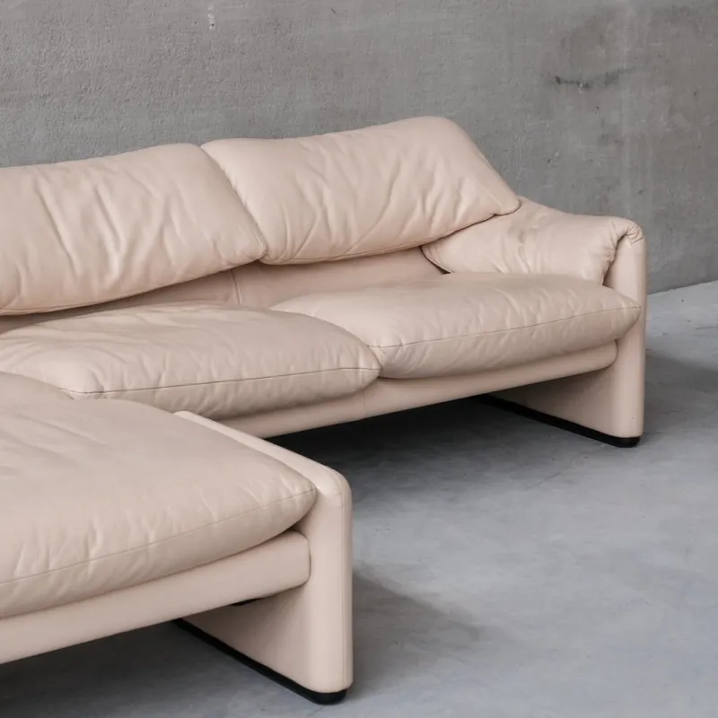 Pamono Maralunga Sofas and Armchairs by Vico Magisretti for Cassina, 1990s, Set of 5> Living Room Sets