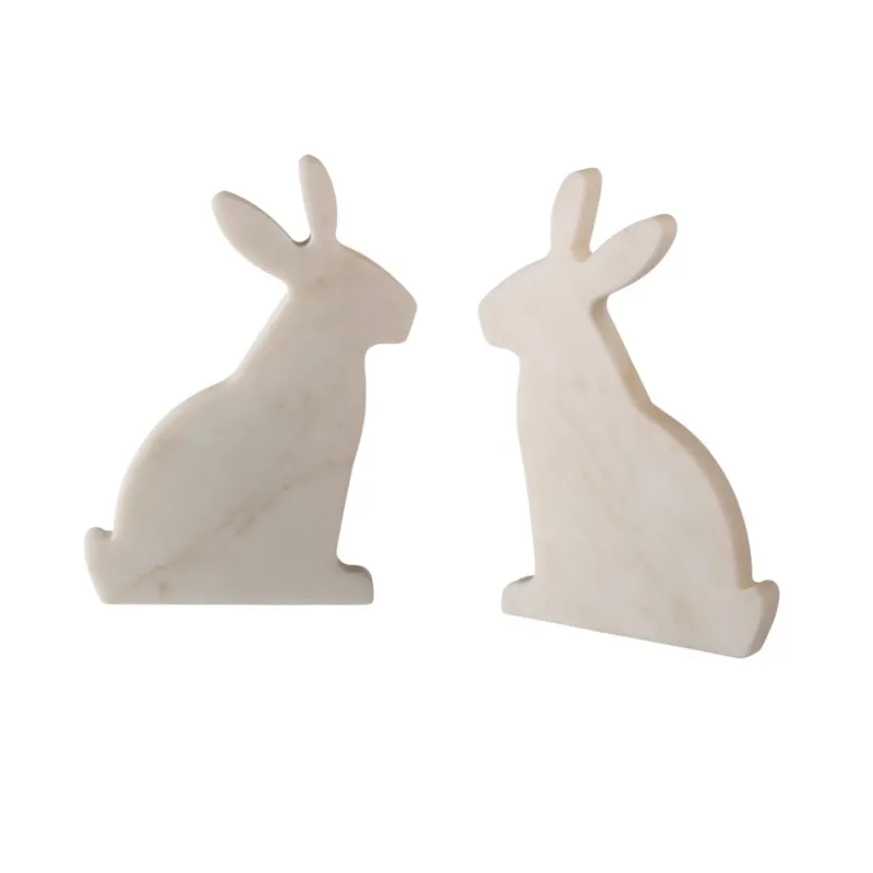 Discount Pamono Marble and Steel Bunny Bookends by Alessandra Grasso, Set of 2