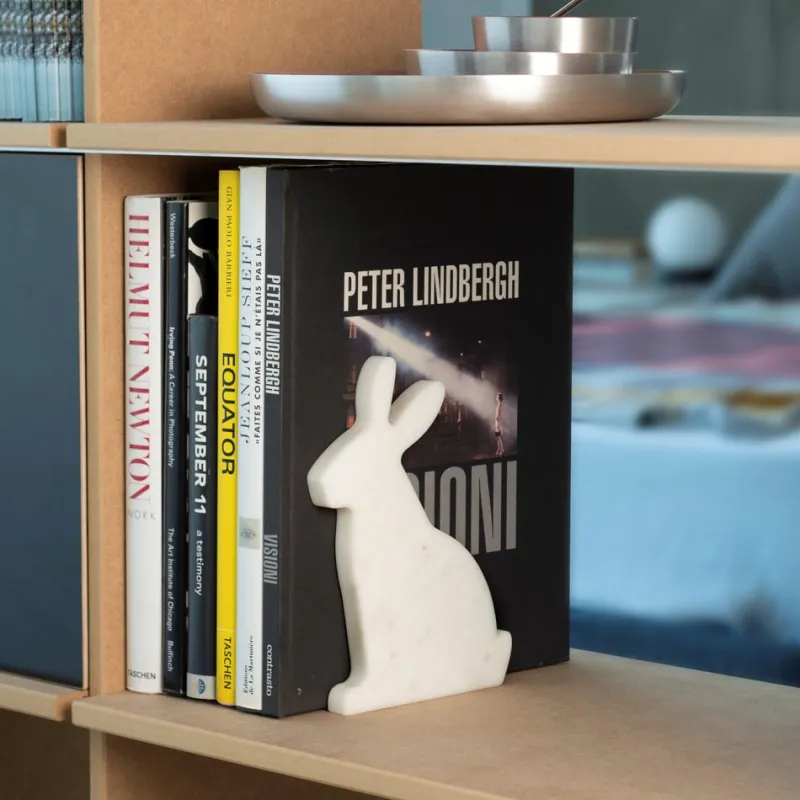 Discount Pamono Marble and Steel Bunny Bookends by Alessandra Grasso, Set of 2