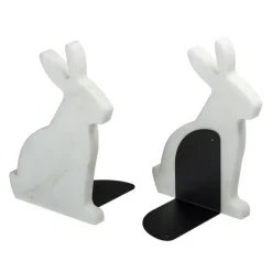 Discount Pamono Marble and Steel Bunny Bookends by Alessandra Grasso, Set of 2