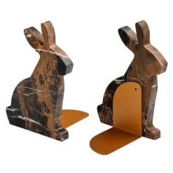 Pamono Marble and Steel Bunny Bookends by Alessandra Grasso, Set of 2> Bookends