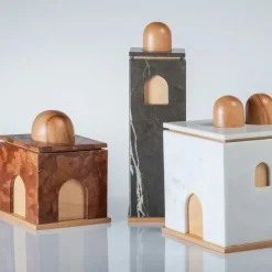 Pamono Marble and Wood Quba Box by Gabriele D'angelo for Kimano><noscript><img width=