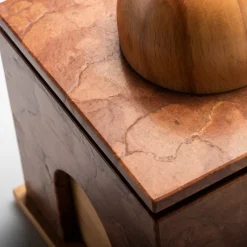 New Pamono Marble and Wood Quba Box by Gabriele D'angelo for Kimano