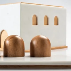 New Pamono Marble and Wood Quba Box by Gabriele D'angelo for Kimano