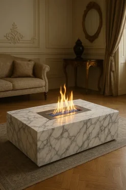 Pamono Marble Coffee Table in Arabescato by Andrea Grasso><noscript><img width=