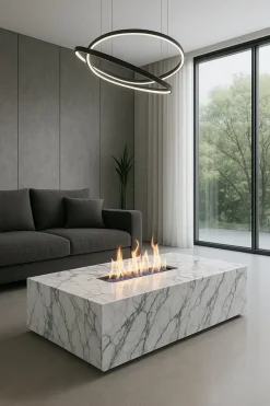 Pamono Marble Coffee Table in Arabescato by Andrea Grasso><noscript><img width=