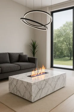 Pamono Marble Coffee Table in Arabescato by Andrea Grasso><noscript><img width=