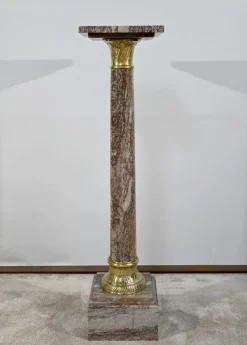 Pamono Marble Column, Late 19th Century><noscript><img width=