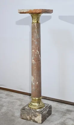 Hot Pamono Marble Column with Pivoting Tray, Late 19th Century