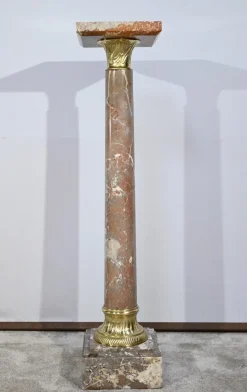 Hot Pamono Marble Column with Pivoting Tray, Late 19th Century