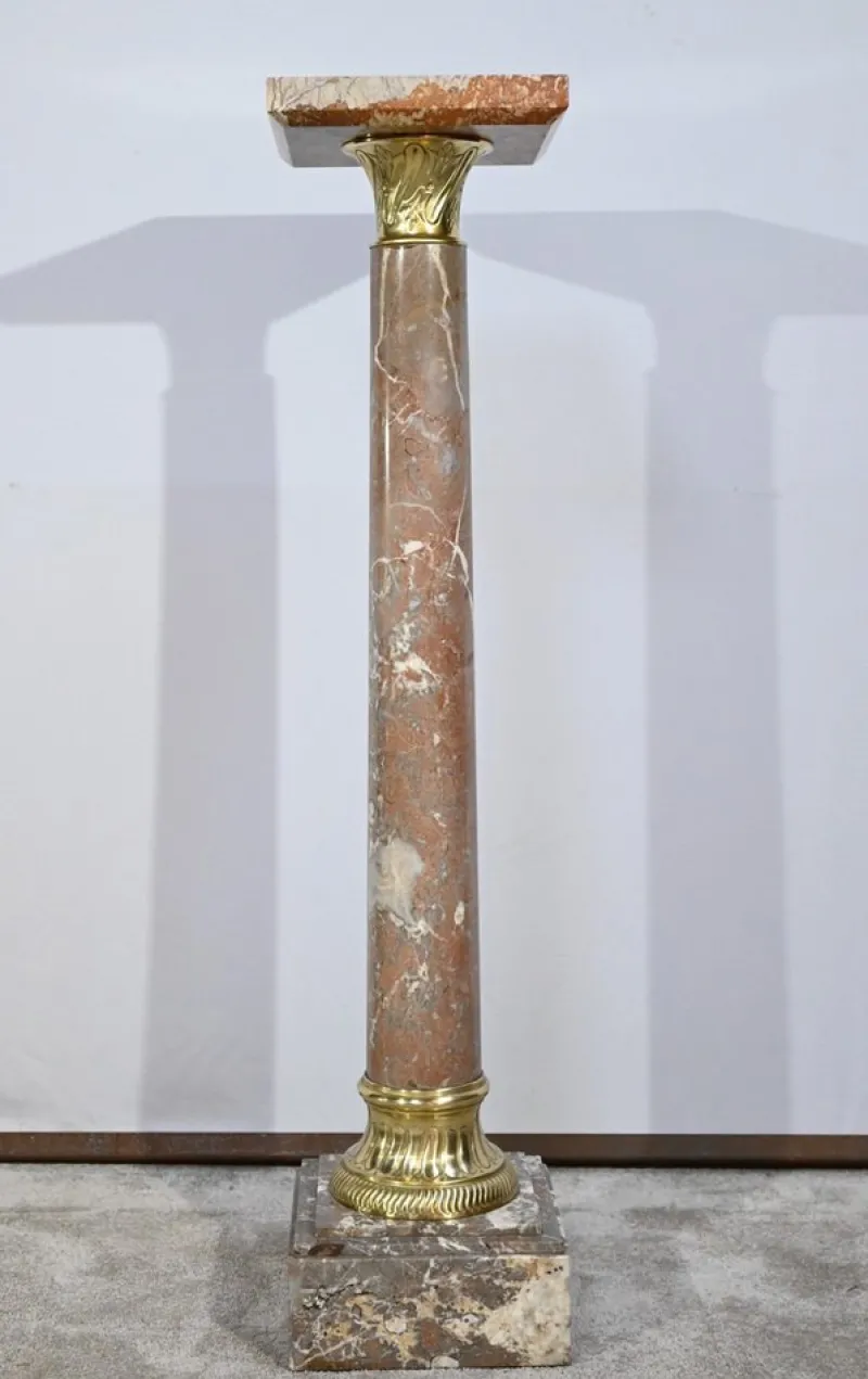 Hot Pamono Marble Column with Pivoting Tray, Late 19th Century