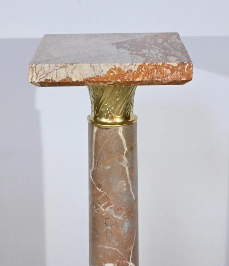 Hot Pamono Marble Column with Pivoting Tray, Late 19th Century