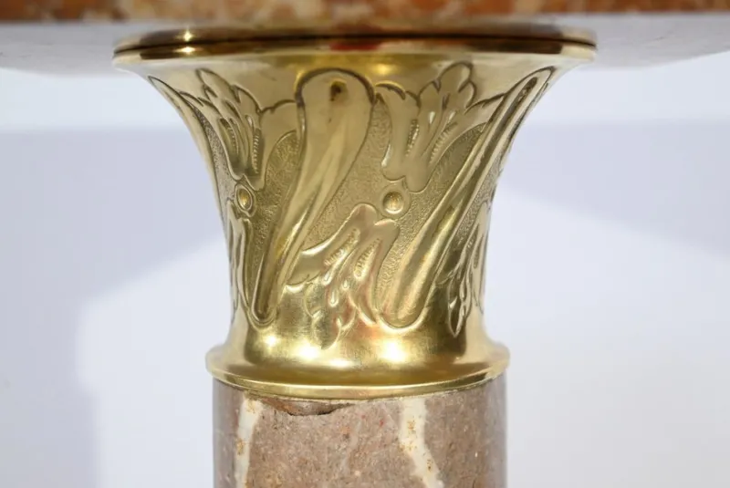 Hot Pamono Marble Column with Pivoting Tray, Late 19th Century