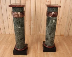 Pamono Marble Columns, Set of 2> Pedestals And Columns