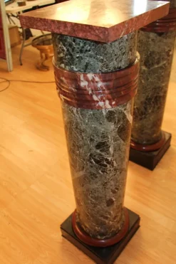Pamono Marble Columns, Set of 2><noscript><img width=