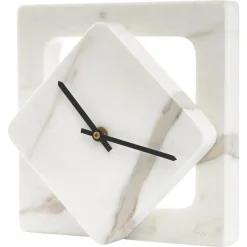 Best Pamono Marble One Cut Table Clock by Moreno Ratti