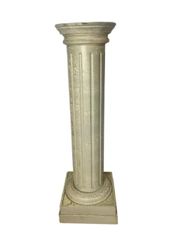 Best Pamono Marble Style Wooded Colomn Plynth or Pedestal, 1980s