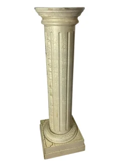 Best Pamono Marble Style Wooded Colomn Plynth or Pedestal, 1980s