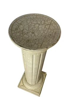 Best Pamono Marble Style Wooded Colomn Plynth or Pedestal, 1980s