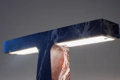 Pamono Marble Table Lamps in Rosso Levanto Marble by Silvio Piattelli, Set of 2><noscript><img width=