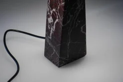 Pamono Marble Table Lamps in Rosso Levanto Marble by Silvio Piattelli, Set of 2><noscript><img width=