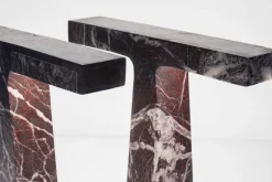 Pamono Marble Table Lamps in Rosso Levanto Marble by Silvio Piattelli, Set of 2><noscript><img width=
