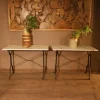 Pamono Marble Table with Cast Iron Legs> Garden Tables