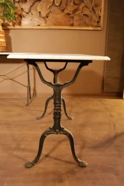 Pamono Marble Table with Cast Iron Legs><noscript><img width=