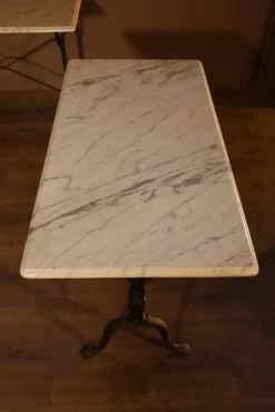 Pamono Marble Table with Cast Iron Legs><noscript><img width=