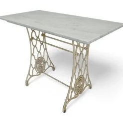 Clearance Pamono Marble Topped Garden Table on Cast Iron Frame