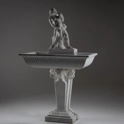 Pamono Marble Wall Fountain with Satyr, 19th Century> Garden Accessories